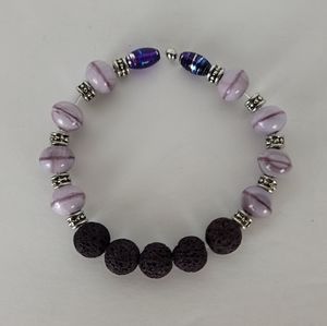 Lava Stone Diffuser Bracelet Purple